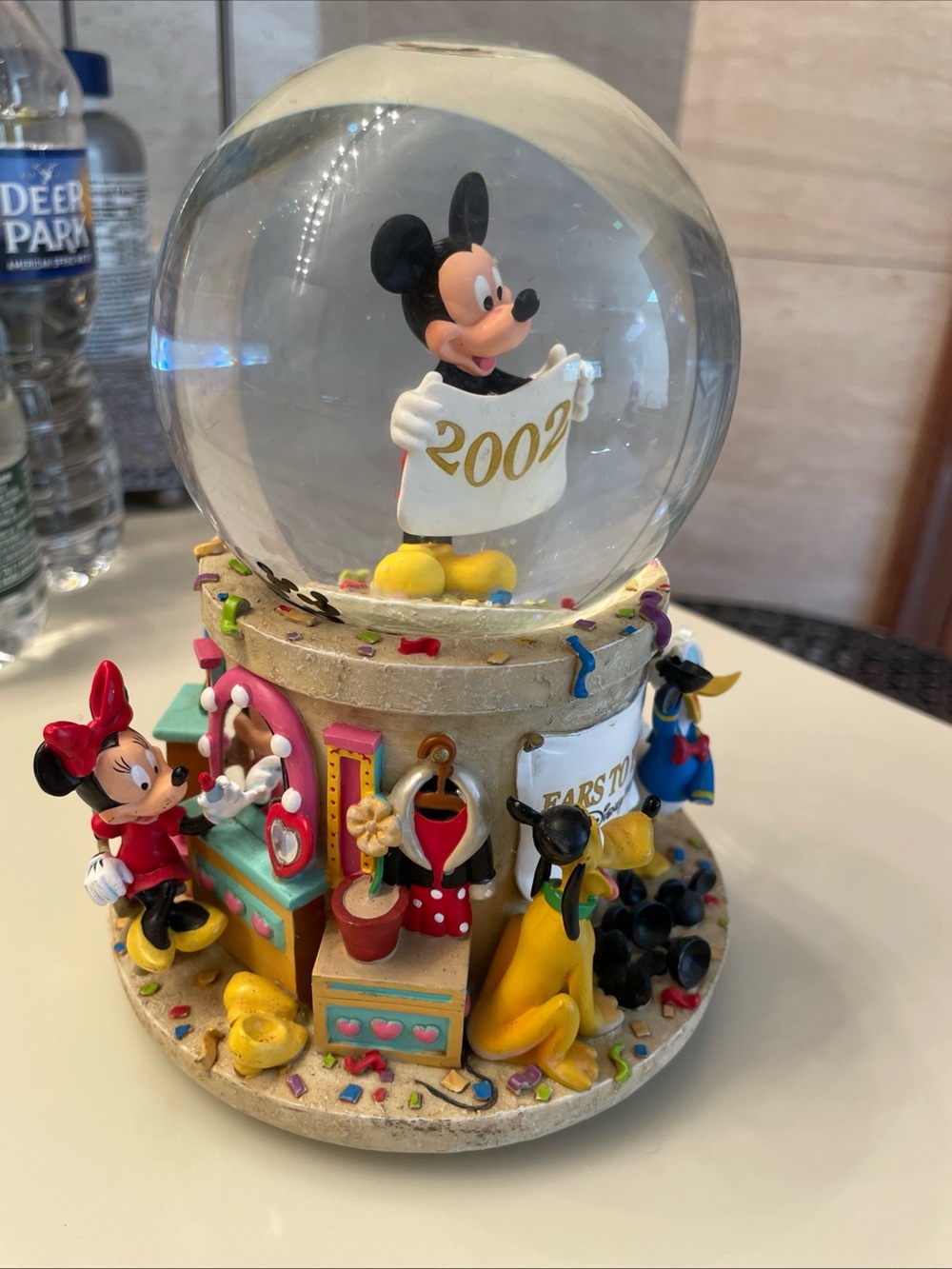 2002 Walt Disney World “Ears to You" Mickey Mouse Musical Snow Globe